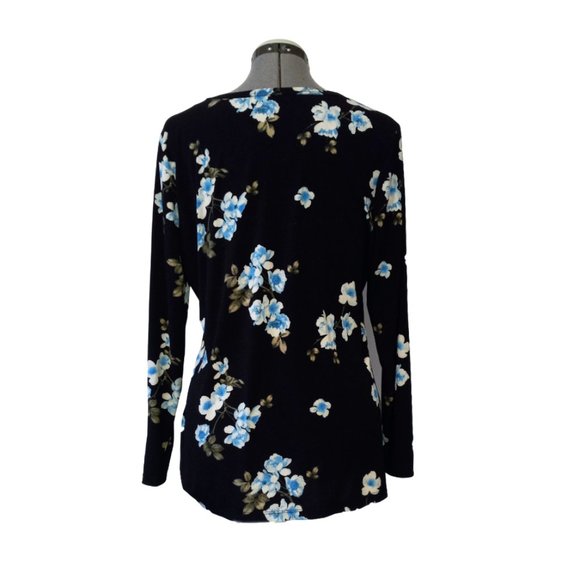 Black jersey knit top, Lily Morgan, XL - Picture 2 of 4